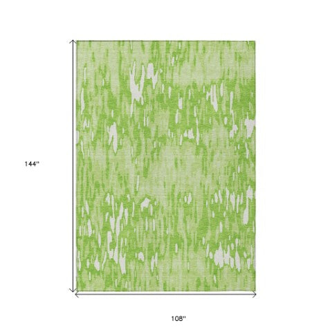 Homeroots 3' Washable Brown Beige And Gray Striped Area Rug For Indoor And Outdoor High Traffic Spaces 9' X 12' Polyester 596690