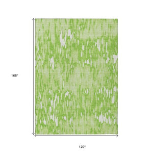 Homeroots 3' Washable Brown Beige And Gray Striped Area Rug For Indoor And Outdoor High Traffic Spaces 10' X 14' Polyester 596691