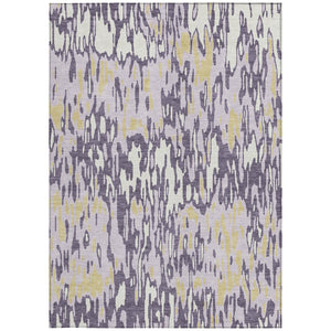 Homeroots 3' Washable Brown Beige And Gray Striped Area Rug For Indoor And Outdoor High Traffic Spaces 3' X 5' Polyester 596692