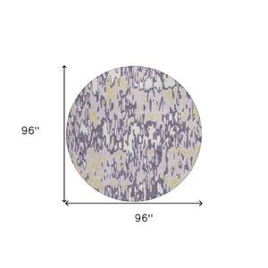 Homeroots 3' Washable Brown Beige And Gray Striped Area Rug For Indoor And Outdoor High Traffic Spaces 8' Round Polyester 596694