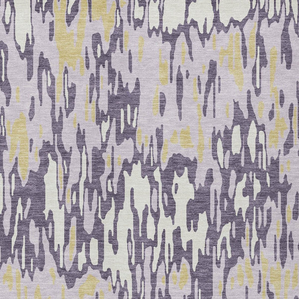 Homeroots 3' Washable Brown Beige And Gray Striped Area Rug For Indoor And Outdoor High Traffic Spaces 10' X 14' Polyester 596697