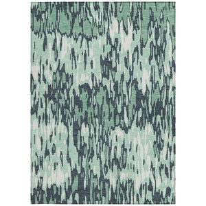 Homeroots 3' Washable Brown Beige And Gray Striped Area Rug For Indoor And Outdoor High Traffic Spaces 5' X 8' Polyester 596705