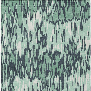 Homeroots 3' Washable Brown Beige And Gray Striped Area Rug For Indoor And Outdoor High Traffic Spaces 5' X 8' Polyester 596705