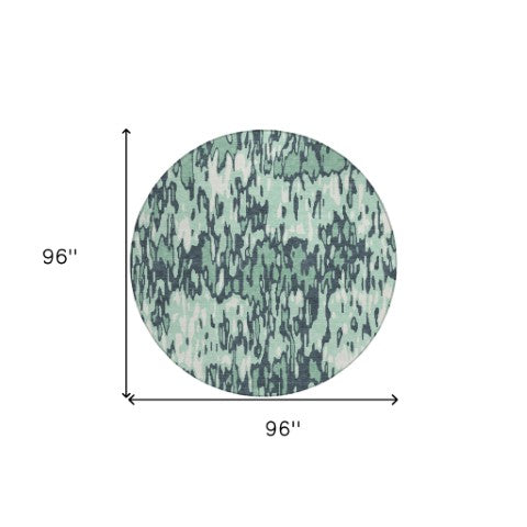 Homeroots 3' Washable Brown Beige And Gray Striped Area Rug For Indoor And Outdoor High Traffic Spaces 8' Round Polyester 596706