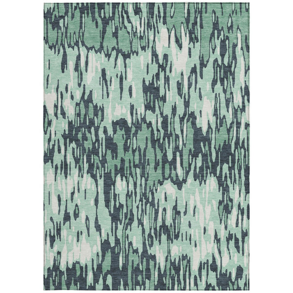 Homeroots 3' Washable Brown Beige And Gray Striped Area Rug For Indoor And Outdoor High Traffic Spaces 9' X 12' Polyester 596708