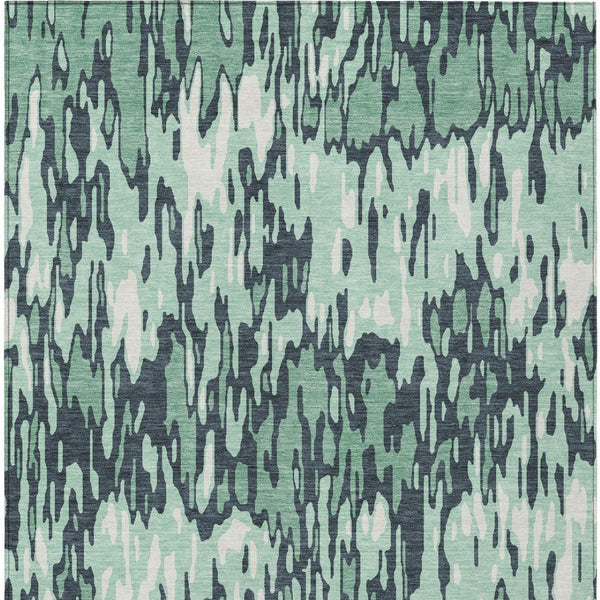 Homeroots 3' Washable Brown Beige And Gray Striped Area Rug For Indoor And Outdoor High Traffic Spaces 10' X 14' Polyester 596709