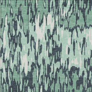 Homeroots 3' Washable Brown Beige And Gray Striped Area Rug For Indoor And Outdoor High Traffic Spaces 10' X 14' Polyester 596709