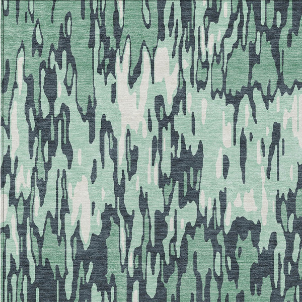 Homeroots 3' Washable Brown Beige And Gray Striped Area Rug For Indoor And Outdoor High Traffic Spaces 10' X 14' Polyester 596709