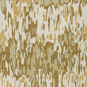 Homeroots 3' Washable Brown Beige And Gray Striped Area Rug For Indoor And Outdoor High Traffic Spaces 3' X 5' Polyester 596710