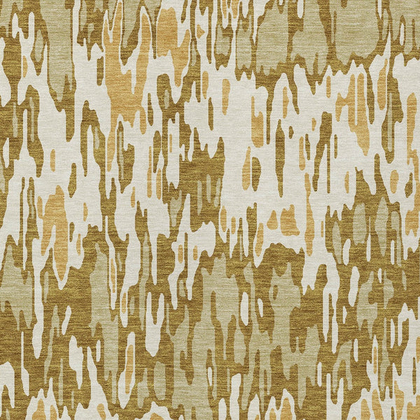 Homeroots 3' Washable Brown Beige And Gray Striped Area Rug For Indoor And Outdoor High Traffic Spaces 8' X 10' Polyester 596713