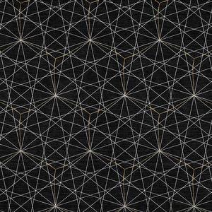 Homeroots 3' Black And Ivory Geometric Washable Area Rug - Perfect For Indoor And Outdoor Spaces, Durable Design 5' X 8' Polyester 596717