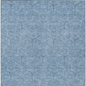 Homeroots 3' Black And Ivory Geometric Washable Area Rug - Perfect For Indoor And Outdoor Spaces, Durable Design 8' X 10' Polyester 596725