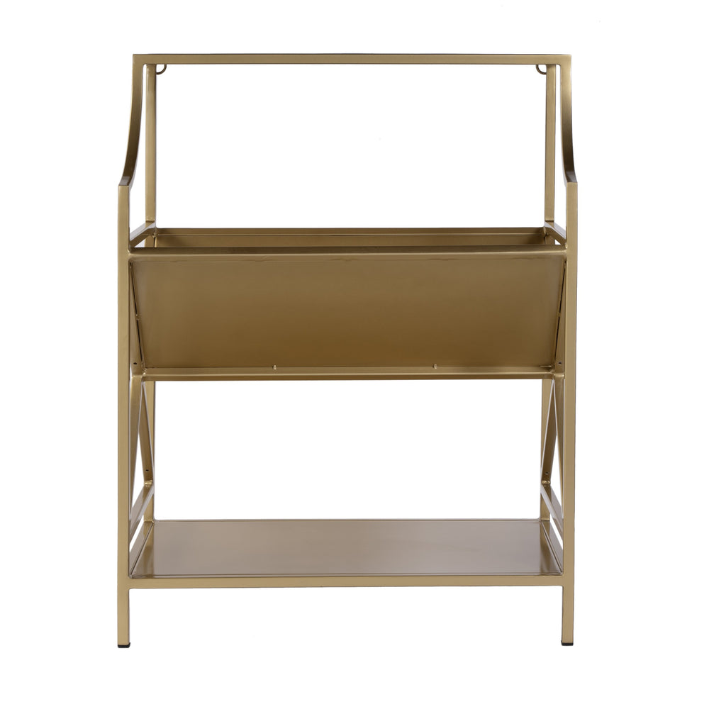 Butler Specialty Butler 2-tier Iron Bookshelf With Gold Finish - Elegant V-shaped Design For Stylish Storage Solutions Gold Iron 5967330-butler