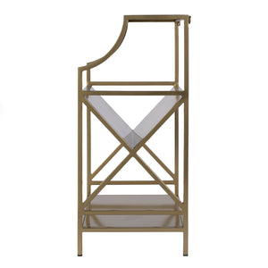 Butler Specialty Butler 2-tier Iron Bookshelf With Gold Finish - Elegant V-shaped Design For Stylish Storage Solutions Gold Iron 5967330-butler