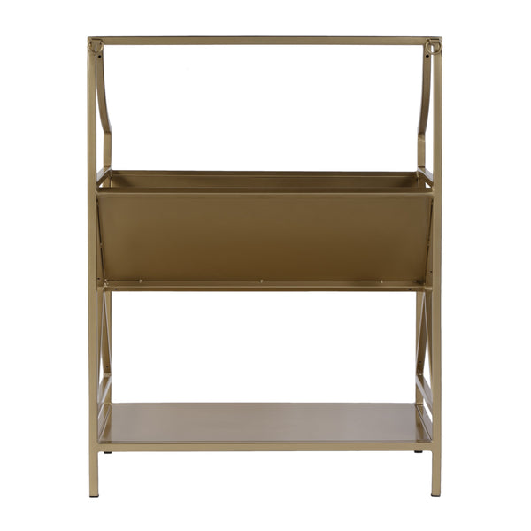 Butler Specialty Butler 2-tier Iron Bookshelf With Gold Finish - Elegant V-shaped Design For Stylish Storage Solutions Gold Iron 5967330-butler