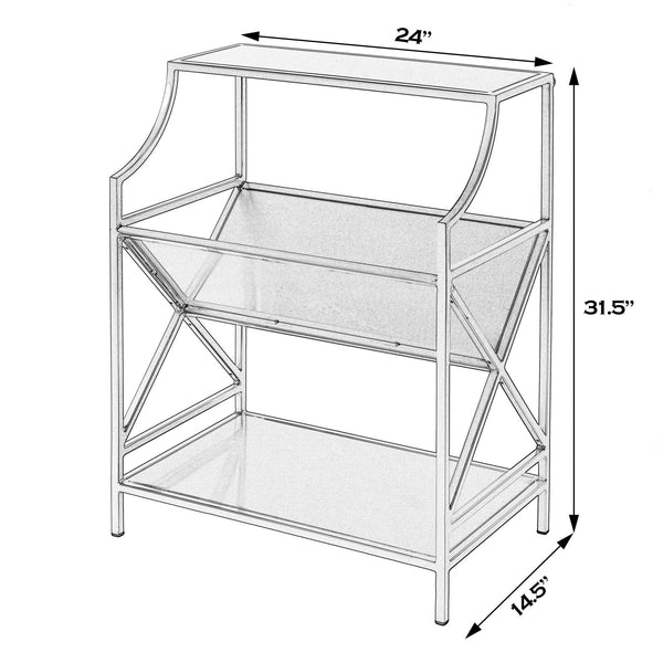 Butler Specialty Butler 2-tier Iron Bookshelf With Gold Finish - Elegant V-shaped Design For Stylish Storage Solutions Gold Iron 5967330-butler
