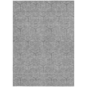 Homeroots 3' Black And Ivory Geometric Washable Area Rug - Perfect For Indoor And Outdoor Spaces, Durable Design 10' X 14' Polyester 596745