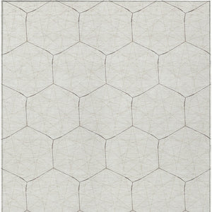 Homeroots 3' Black And Ivory Geometric Washable Area Rug - Perfect For Indoor And Outdoor Spaces, Durable Design 5' X 8' Polyester 596747