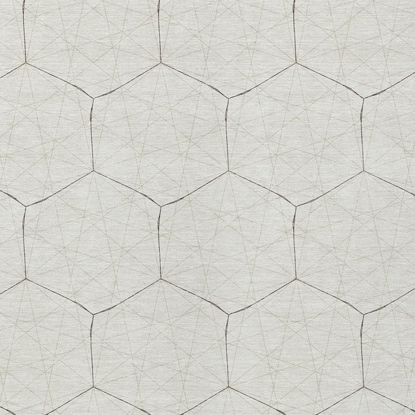 Homeroots 3' Black And Ivory Geometric Washable Area Rug - Perfect For Indoor And Outdoor Spaces, Durable Design 5' X 8' Polyester 596747