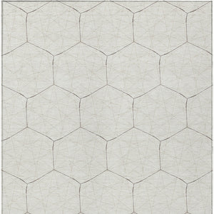 Homeroots 3' Black And Ivory Geometric Washable Area Rug - Perfect For Indoor And Outdoor Spaces, Durable Design 10' X 14' Polyester 596751