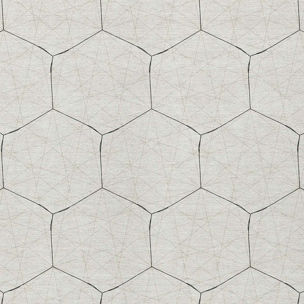 Homeroots 3' Black And Ivory Geometric Washable Area Rug - Perfect For Indoor And Outdoor Spaces, Durable Design 9' X 12' Polyester 596756