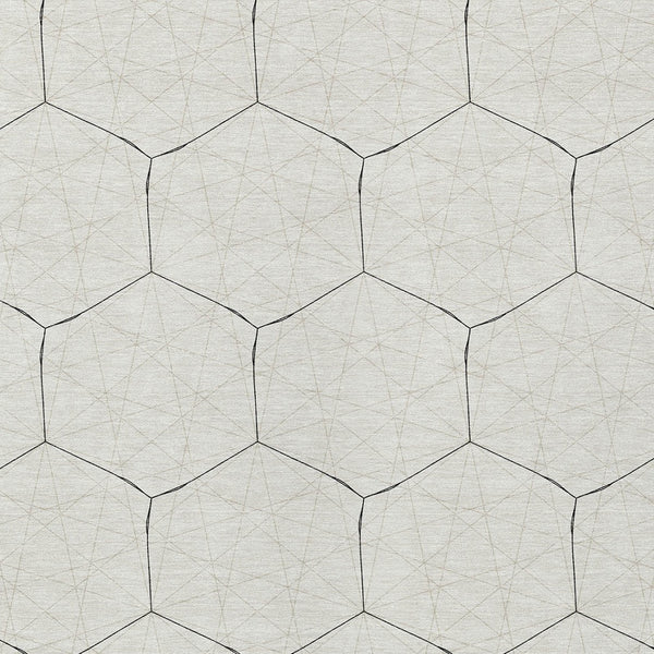 Homeroots 3' Black And Ivory Geometric Washable Area Rug - Perfect For Indoor And Outdoor Spaces, Durable Design 10' X 14' Polyester 596757