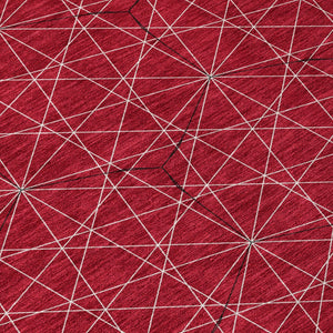 Homeroots 3' Black And Ivory Geometric Washable Area Rug - Perfect For Indoor And Outdoor Spaces, Durable Design 8' Round Polyester 596760