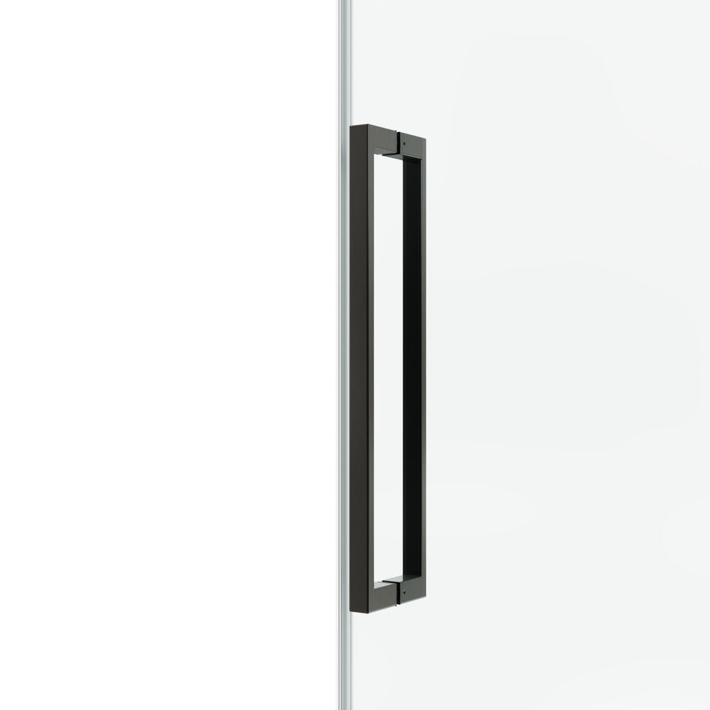 English Elm 48*76"Fixed Sliding Shower Door - Modern Frameless Design, Tempered Glass & Stainless Steel Hardware T3177P320607