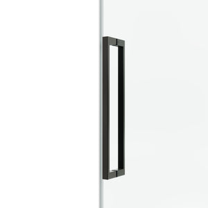 English Elm 54*76"Fixed & Sliding Shower Door - Modern Clear Glass With Stainless Steel Hardware & Minimalist Design T3177P320608