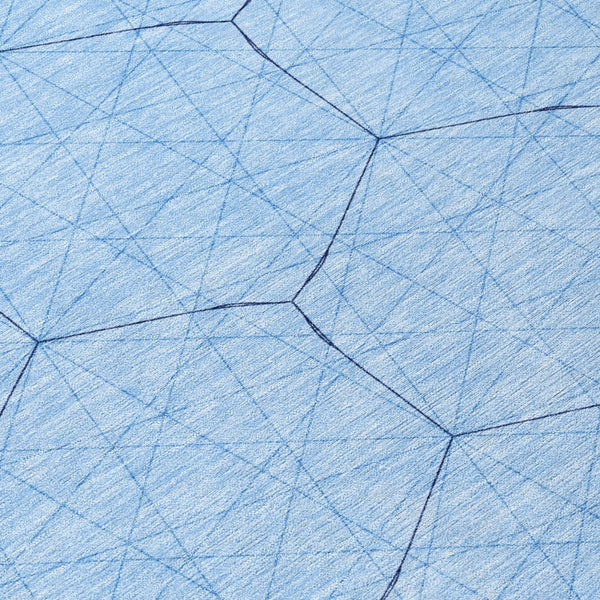 Homeroots 3' Black And Ivory Geometric Washable Area Rug - Perfect For Indoor And Outdoor Spaces, Durable Design 8' Round Polyester 596766