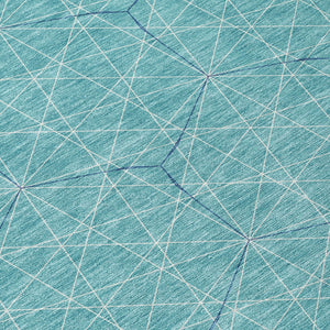 Homeroots 3' Black And Ivory Geometric Washable Area Rug - Perfect For Indoor And Outdoor Spaces, Durable Design 8' Round Polyester 596772