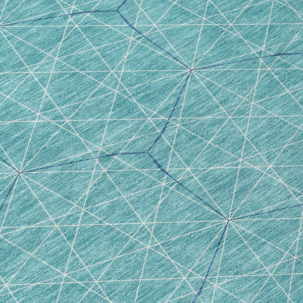 Homeroots 3' Black And Ivory Geometric Washable Area Rug - Perfect For Indoor And Outdoor Spaces, Durable Design 8' Round Polyester 596772