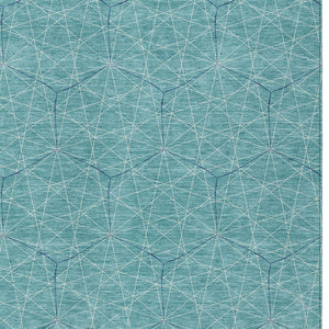 Homeroots 3' Black And Ivory Geometric Washable Area Rug - Perfect For Indoor And Outdoor Spaces, Durable Design 10' X 14' Polyester 596775