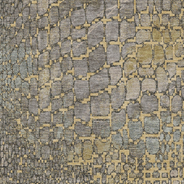 Homeroots 3' Charcoal Brown And Copper Abstract Washable Area Rug For Indoor And Outdoor Spaces, Durable Design 5' X 8' Polyester 596795