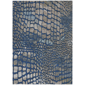 Homeroots 3' Charcoal Brown And Copper Abstract Washable Area Rug For Indoor And Outdoor Spaces, Durable Design 3' X 5' Polyester 596800