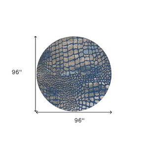 Homeroots 3' Charcoal Brown And Copper Abstract Washable Area Rug For Indoor And Outdoor Spaces, Durable Design 8' Round Polyester 596802