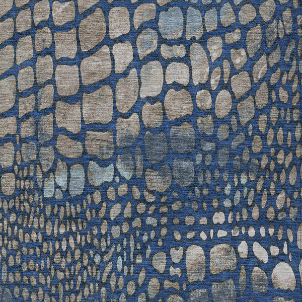 Homeroots 3' Charcoal Brown And Copper Abstract Washable Area Rug For Indoor And Outdoor Spaces, Durable Design 9' X 12' Polyester 596804