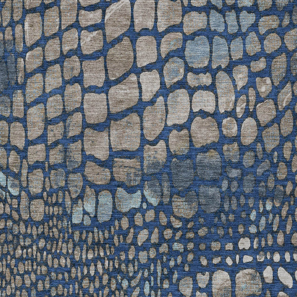 Homeroots 3' Charcoal Brown And Copper Abstract Washable Area Rug For Indoor And Outdoor Spaces, Durable Design 10' X 14' Polyester 596805