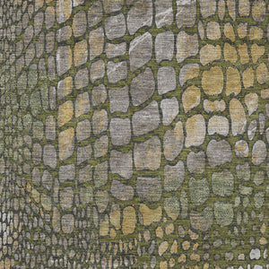 Homeroots 3' Charcoal Brown And Copper Abstract Washable Area Rug For Indoor And Outdoor Spaces, Durable Design 9' X 12' Polyester 596810