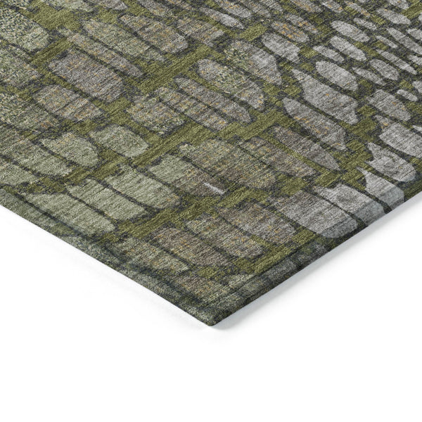 Homeroots 3' Charcoal Brown And Copper Abstract Washable Area Rug For Indoor And Outdoor Spaces, Durable Design 10' X 14' Polyester 596811