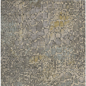 Homeroots 3' Charcoal Brown And Copper Abstract Washable Area Rug For Indoor And Outdoor Spaces, Durable Design 9' X 12' Polyester 596822