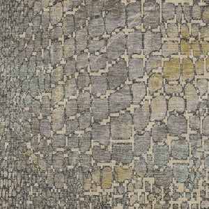 Homeroots 3' Charcoal Brown And Copper Abstract Washable Area Rug For Indoor And Outdoor Spaces, Durable Design 9' X 12' Polyester 596822