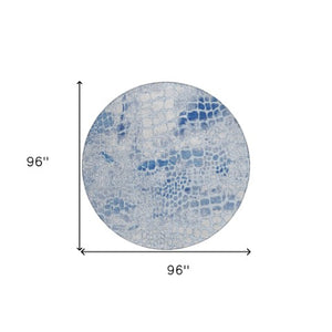 Homeroots 3' Charcoal Brown And Copper Abstract Washable Area Rug For Indoor And Outdoor Spaces, Durable Design 8' Round Polyester 596826