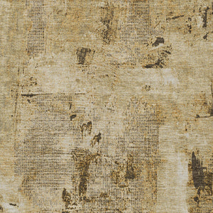 Homeroots 3' Beige And Brown Abstract Washable Indoor Outdoor Area Rug - Stylish, Durable, And Versatile Decor 9' X 12' Polyester 596840