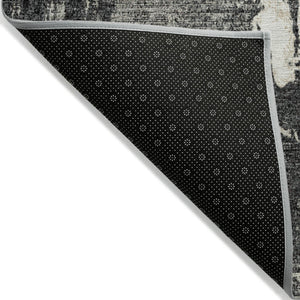 Homeroots 3' Beige And Brown Abstract Washable Indoor Outdoor Area Rug - Stylish, Durable, And Versatile Decor 8' X 10' Polyester 596845