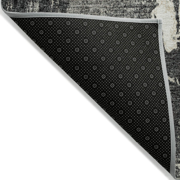 Homeroots 3' Beige And Brown Abstract Washable Indoor Outdoor Area Rug - Stylish, Durable, And Versatile Decor 8' X 10' Polyester 596845