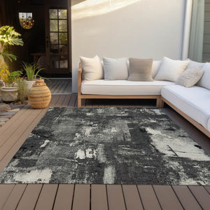 Homeroots 3' Beige And Brown Abstract Washable Indoor Outdoor Area Rug - Stylish, Durable, And Versatile Decor 10' X 14' Polyester 596847