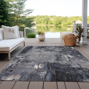 Homeroots 3' Beige And Brown Abstract Washable Indoor Outdoor Area Rug - Stylish, Durable, And Versatile Decor 5' X 8' Polyester 596849