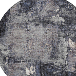 Homeroots 3' Beige And Brown Abstract Washable Indoor Outdoor Area Rug - Stylish, Durable, And Versatile Decor 8' Round Polyester 596850