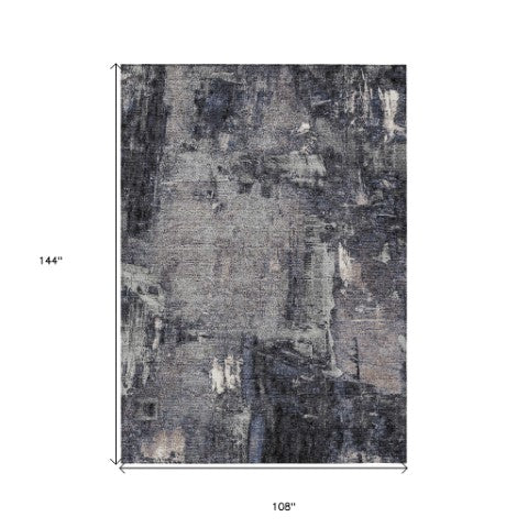 Homeroots 3' Beige And Brown Abstract Washable Indoor Outdoor Area Rug - Stylish, Durable, And Versatile Decor 9' X 12' Polyester 596852